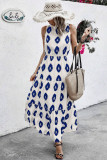 Sleeveless Tiered Printed Maxi Dress 