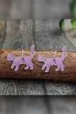 Purple Cat Earrings 