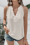 Solid Color V-neck Off Shoulder Loose Casual Top