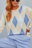 Diamond Pattern Knitting Sweater 