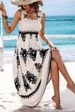 Printed Straps Beach Casual Maxi Dress