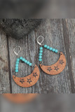 Boho Turquoise Moon Earrings 