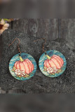 Halloween Pumpkin  Wooden Earrings