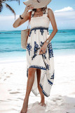 Printed Straps Beach Casual Maxi Dress