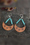 Boho Turquoise Moon Earrings 