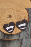 Halloween Vampire Teeth Leather Earrings