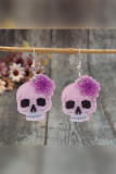 Halloween Skull  Flower Earrings