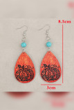 Halloween Pumpkin  Wooden Earrings 