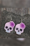 Halloween Skull  Flower Earrings