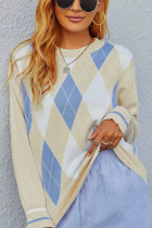 Diamond Pattern Knitting Sweater 