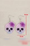 Halloween Skull  Flower Earrings