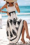 Printed Straps Beach Casual Maxi Dress