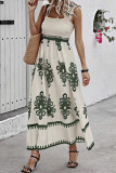 Printed Straps Beach Casual Maxi Dress