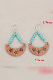 Boho Turquoise Moon Earrings 