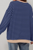 Colorblock Stripes Splicing Sweatshirt 