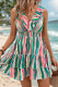 Printed SLeeveless Ruffle Dress 