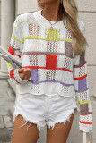 Colorblock Knitting Pullover Sweater 