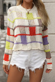 Colorblock Knitting Pullover Sweater 