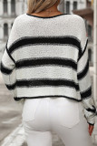 Oversized Stripes Knitting Sweater 