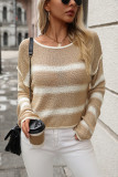 Oversized Stripes Knitting Sweater 