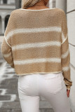 Oversized Stripes Knitting Sweater 