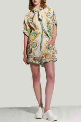 Multi Print 2PCS Short Set 