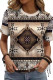 Aztec Print Short Sleeves Top 