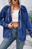Hooded Denim Jacket with Pockets