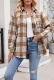 Flannel Plaid Button Up Shirt with Pocket 