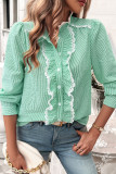 Lace Crochet Stripes Shirt 