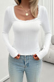 U Neck Plain Knitting Top 