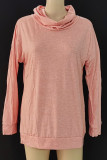 Funnel Neck Plain Sweatshirt 