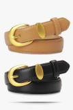 Plain Leather Buckle Belt 