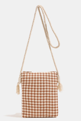 Woven Straw Crossbody Bag 