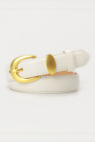 Plain Leather Buckle Belt 