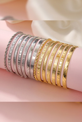 Golden and Silver Bracelet Set 