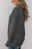 Funnel Neck Plain Sweatshirt 