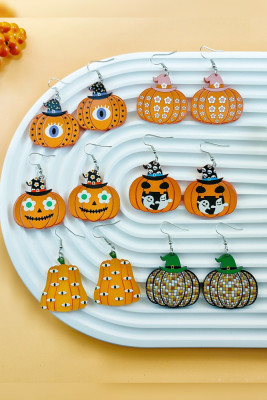 Halloween Pumpkin Acrylic Earrings 