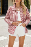 Oversized Stripes Long Sleeves Shirt 