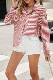 Oversized Stripes Long Sleeves Shirt 