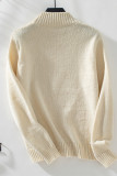Cable Long Sleeves Knitting Sweater 