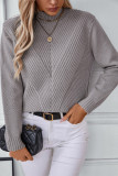 Cable Long Sleeves Knitting Sweater 