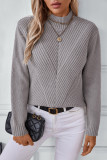 Cable Long Sleeves Knitting Sweater 