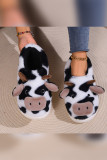 Cow Print Fleece Slipper