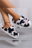 Cow Print Fleece Slipper