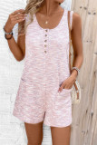 Sleeveless One Piece Overall Romper 