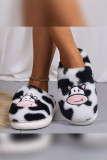 Cow Print Fleece Slipper