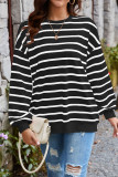 Oversized Stripes Sweatshirt 