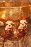 Christmas Dog Boots Earrings 