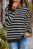 Oversized Stripes Sweatshirt 